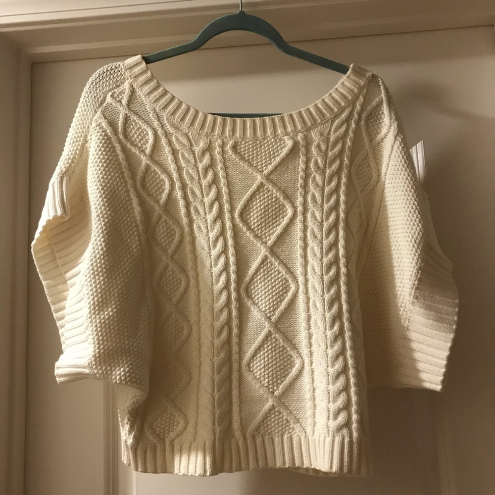 BCBG Cropped Creme Sweater
